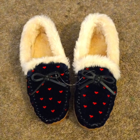 J. Crew Factory Shoes - Nwot Jcrew Heart Moccasin Slippers